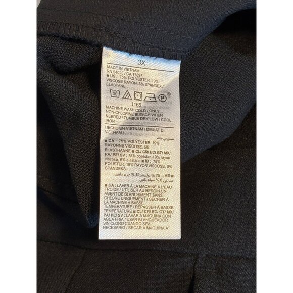 Old Navy Women's 3X Taylor Wide Leg Trousers Black Polyester Blend Pants NWT - Picture 5 of 8